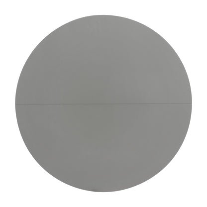 Table à manger de cuisine ronde pour 2 à 4 personnes, pour salon, salle à manger, bureau, 80 x 80 x 73 cm, design interrompu, gris