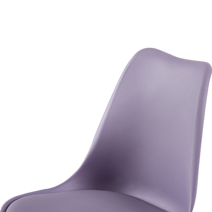 1× chaise de salle à manger design contemporain scandinave - Gris-violet