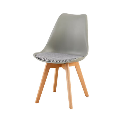 1 chaise de salle à manger design contemporain scandinave-Gris Clair