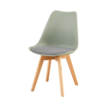1 chaise de salle à manger design contemporain scandinave-Gris