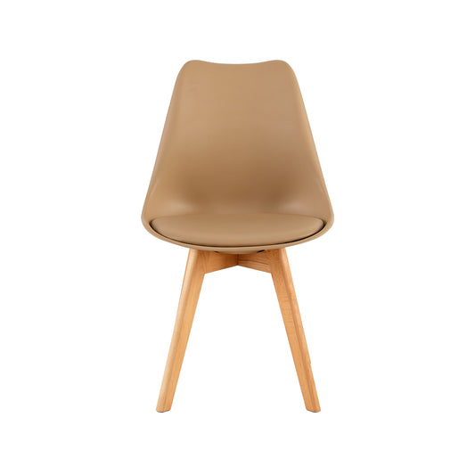 Lot de 1 Chaises Salle à Manger Scandinaves, Chaises Cuisine Design avec Coussin--Kaki