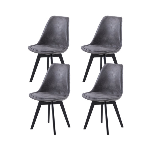 Lot de 4 chaises Scandinaves pour Salle à Manger - Gris