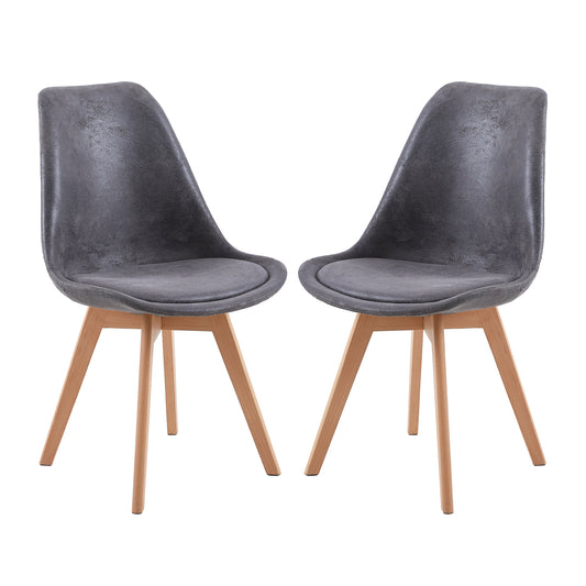 Ensemble de 2 chaises Scandinaves pour Salle à Manger - Gris