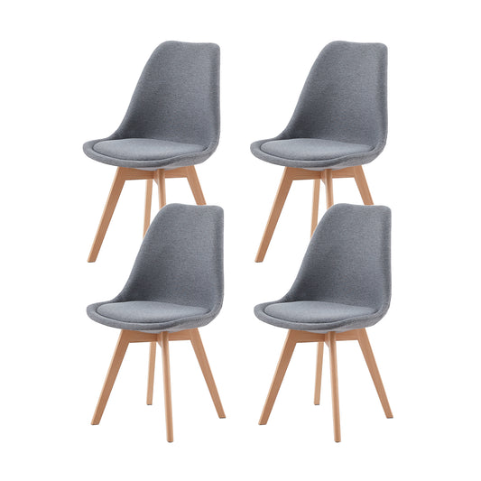 Lot de 4 chaises de Salle à Manger Scandinaves - Gris