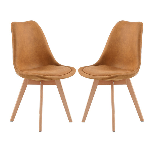 Ensemble de 2 chaises design Scandinave moderne pour salle à manger