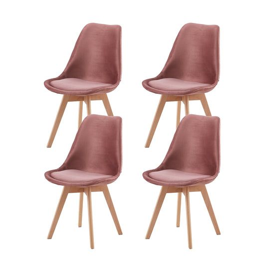 Ensemble de 4 chaises Scandinaves pour Salle à Manger - Rose