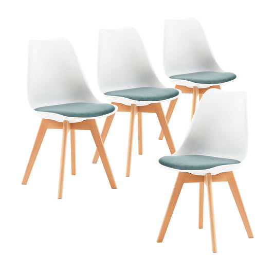 Lot de 4 chaises au design contemporain Scandinave pour salle à manger