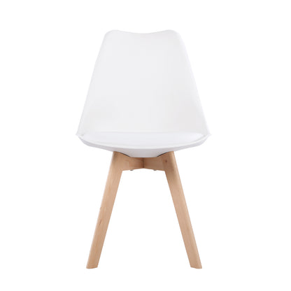 Ensemble de Table et Chaises - Table Blanche avec 4 Chaises au Design Scandinave