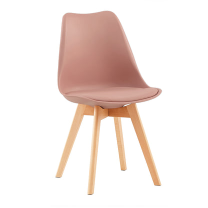 Chaise de salle à manger au design contemporain Scandinave - Couleur Pâte de Haricot