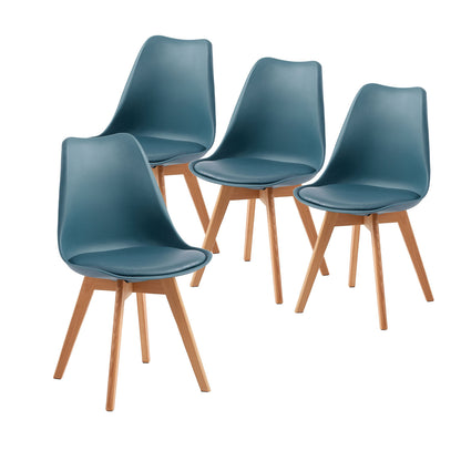 Ensemble de 4 chaises au design Scandinave contemporain pour salle à manger