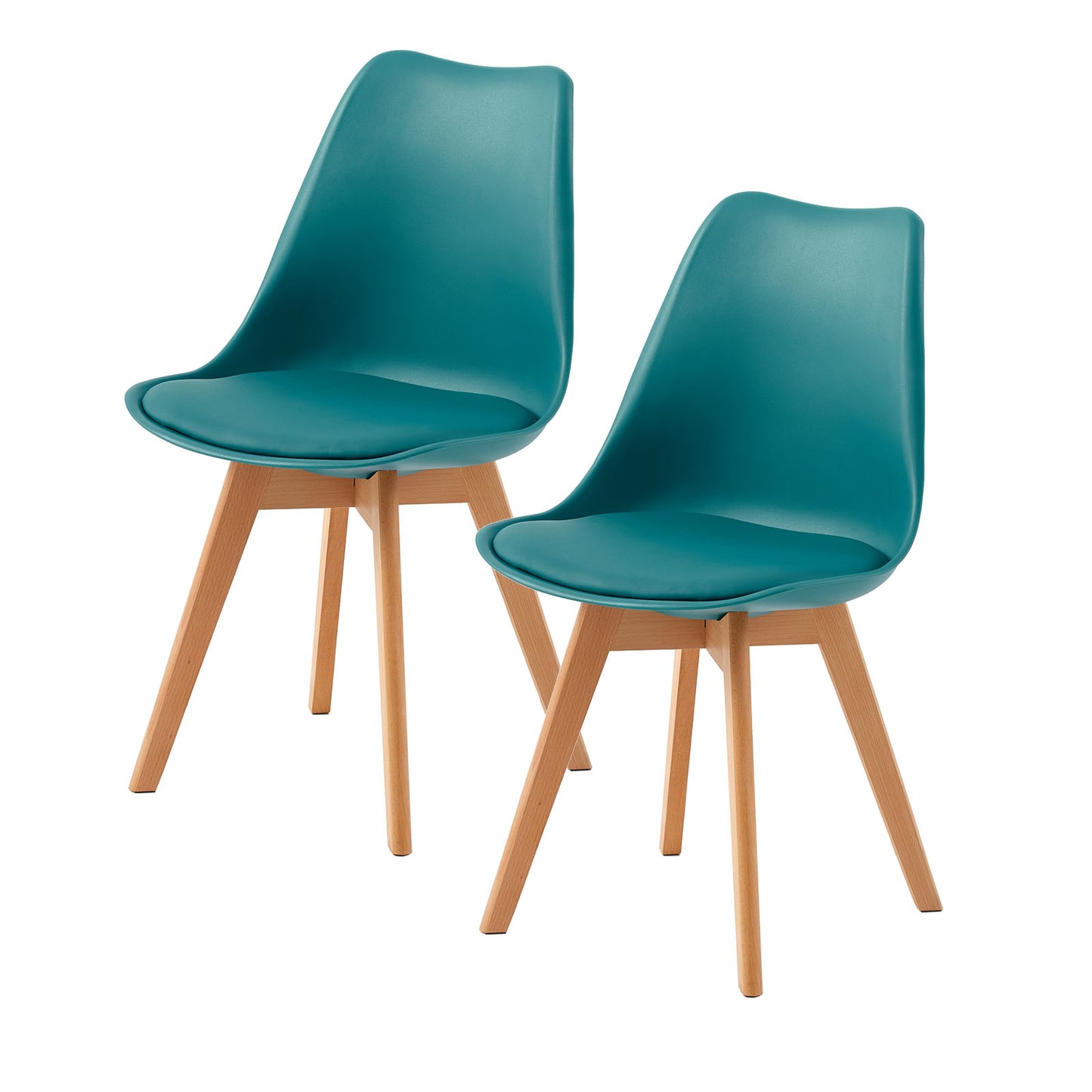 Lot de 2 chaises design Scandinave moderne pour salle à manger