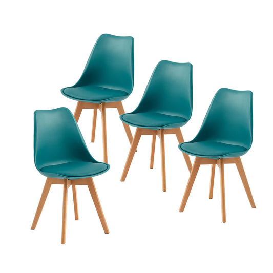 Lot de 4 chaises Scandinaves au design contemporain pour salle à manger