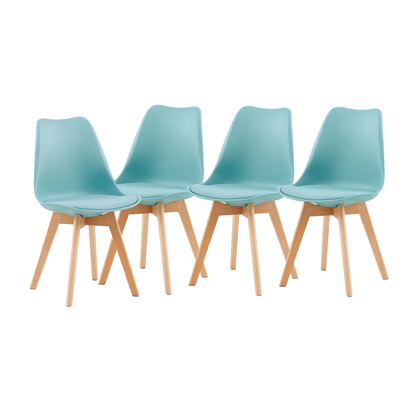 Lot de 4 chaises au design contemporain Scandinave pour salle à manger