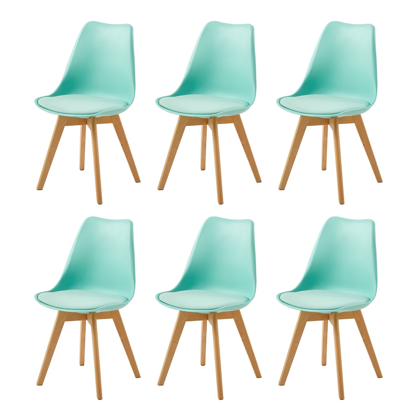 Lot de 6 chaises au design contemporain Scandinave pour salle à manger