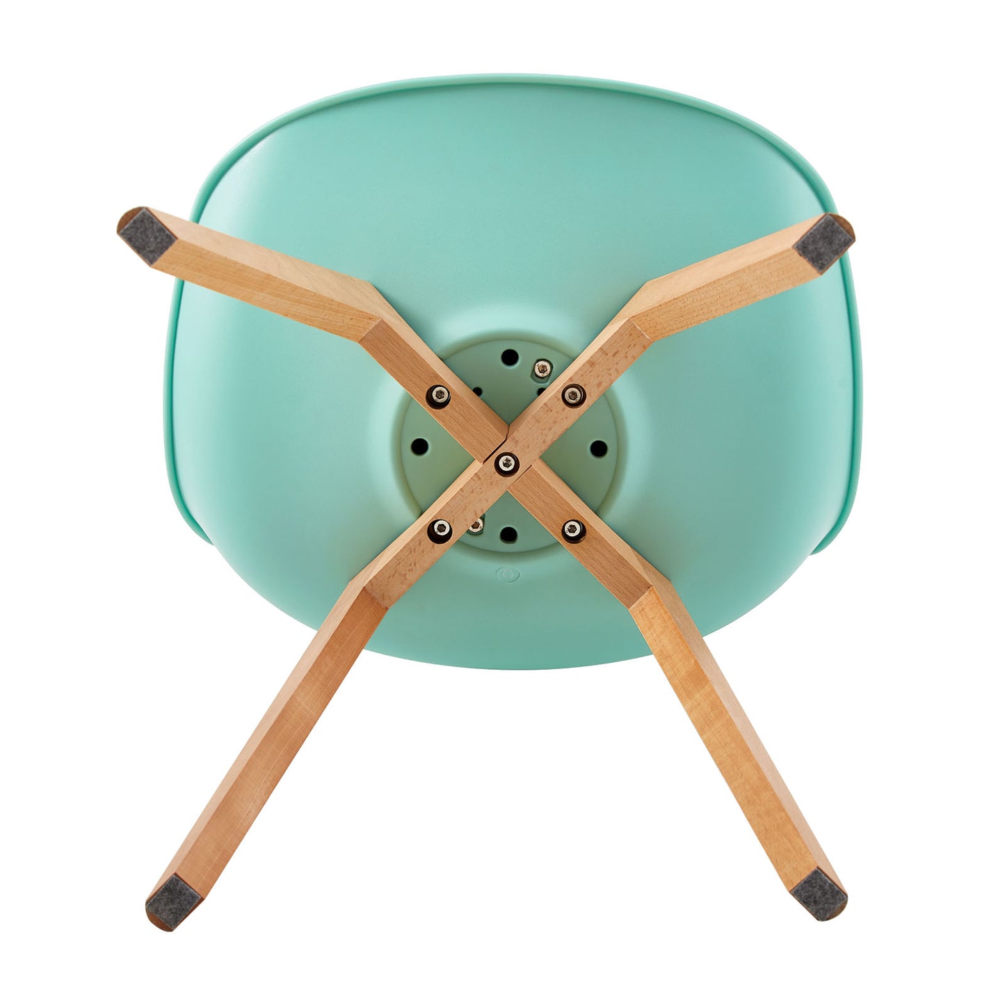 Ensemble de 4 chaises au design Scandinave contemporain pour salle à manger - Vert Clair