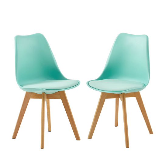 Lot de 2 chaises design Scandinave moderne pour salle à manger