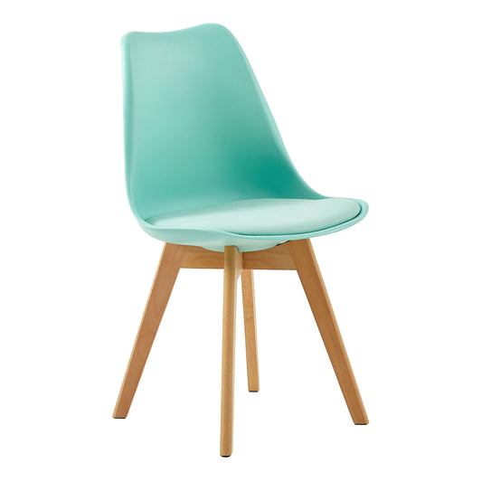 Chaise de salle à manger design contemporain scandinave-vert clair