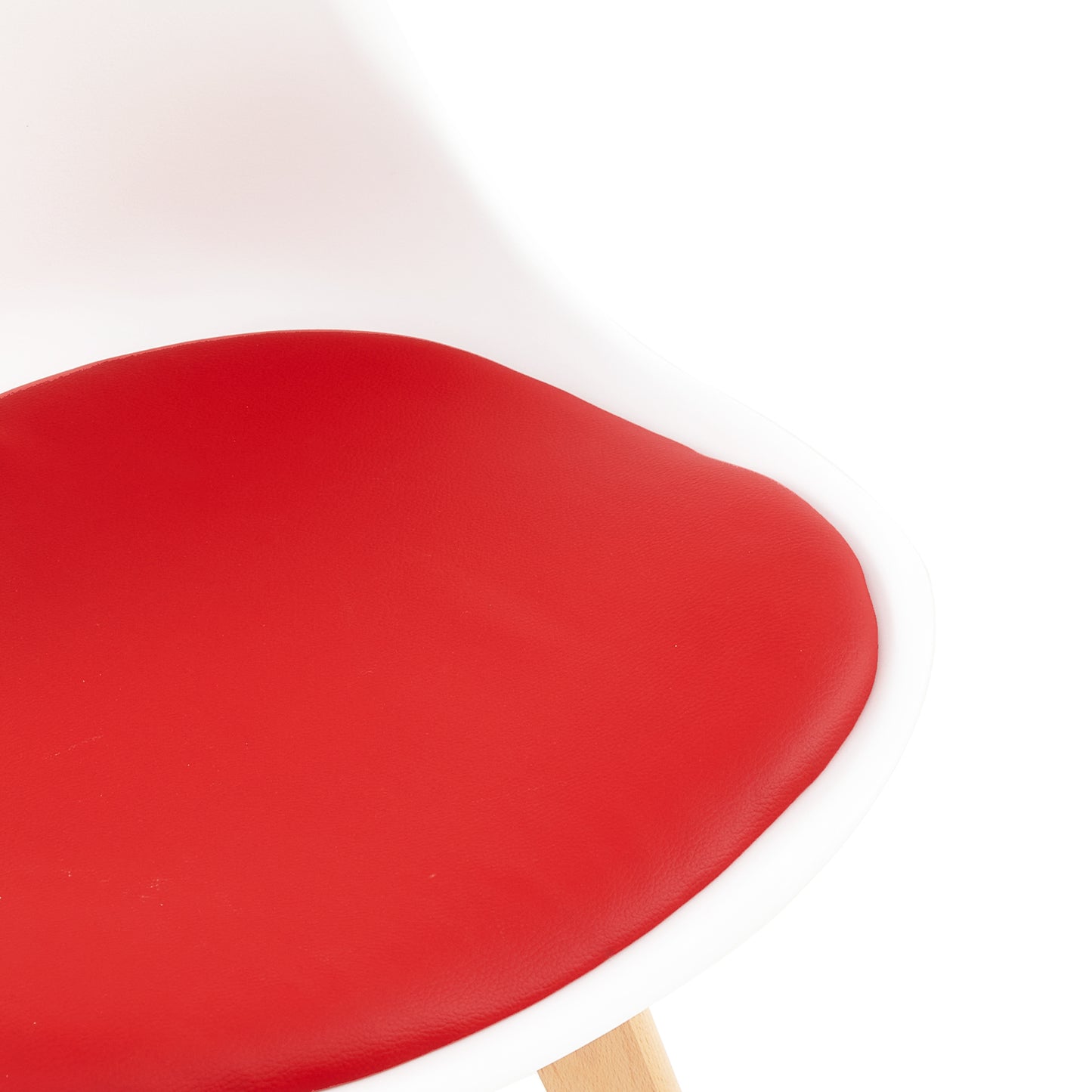 Lot de 4 chaises Scandinaves au design contemporain pour salle à manger - Rouge