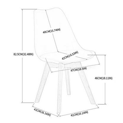 1 Chaise Design Plastique Scandinave Chaise de Salle à manger - Vert Clair