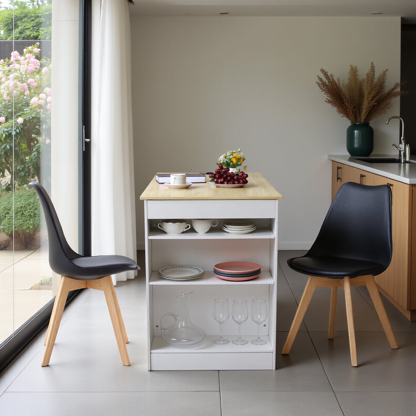 Bureau pour ordinateur avec prise de courant 110-250 V/16 A et 2 ports USB, étagère latérale réglable, 110 x 60 x 78 cm, charge maximale 50 kg, chêne et blanc, idéal pour bureau à domicile et espace de travail